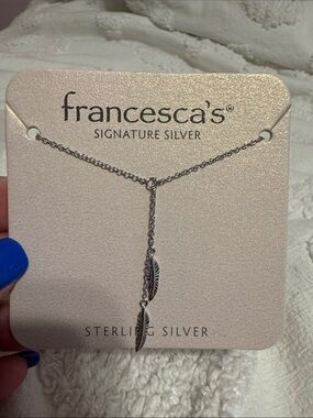 Sterling Silver Mini Feather Necklace
